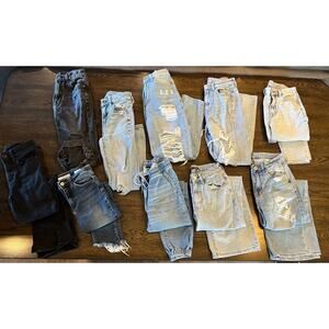11-Piece Women’s Denim & Sweatpants Lot | AE 00/0 Jeans Mix + KanCan + Aero